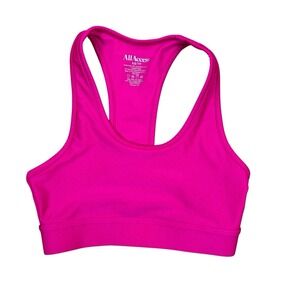 All Access Pink Sports Bra XS Racerback Yoga Gym Activewear Athleisure